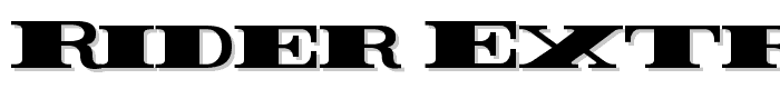 Rider ExtraBlack font